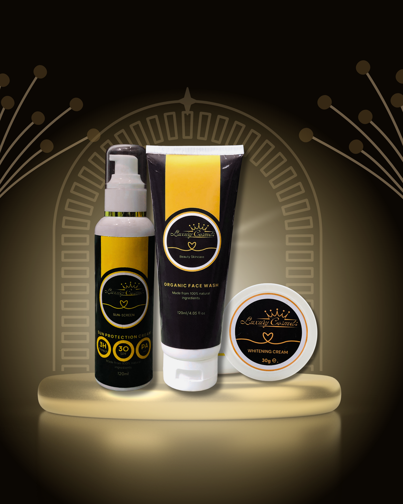 3-in-1 Face Care Set | Face Wash + Sunscreen + Night Cream | LuxuryCosmets