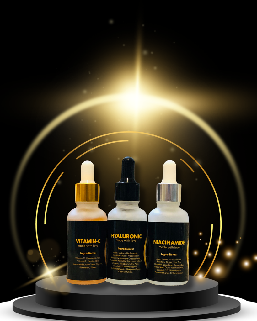 Face Serum Kit| Vitamin C + Hyaluronic + Niacinamide | LuxuryCosmets